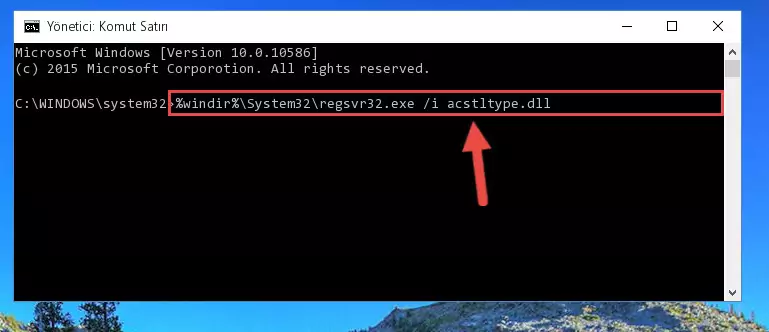 Acstltype.dll dosyası için temiz kayıt oluşturma (64 Bit için)