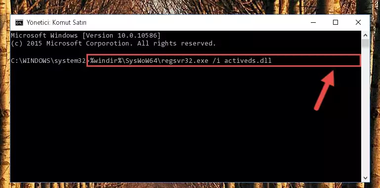 Activeds.dll kütüphanesinin bozuk kaydını Kayıt Defterinden kaldırma (64 Bit için)