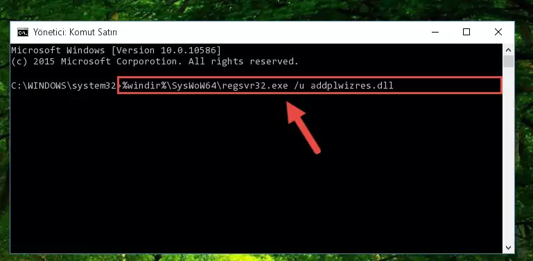 Addplwizres.dll kütüphanesi için Windows Kayıt Defterinde yeni kayıt oluşturma