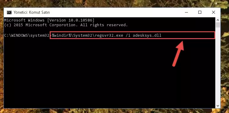 Adesksys.dll kütüphanesinin Windows Kayıt Defteri üzerindeki sorunlu kaydını temizleme