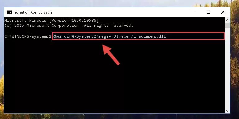 Adimon2.dll dosyasının Windows Kayıt Defterindeki sorunlu kaydını silme
