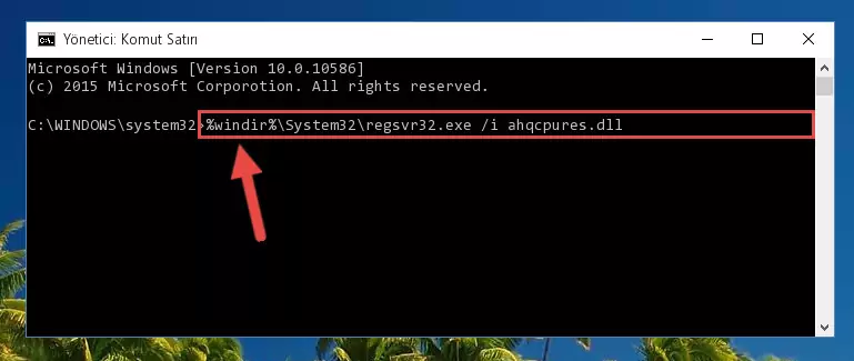Ahqcpures.dll kütüphanesinin Windows Kayıt Defterindeki sorunlu kaydını silme