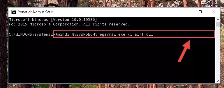 Aiff.dll kütüphanesinin hasarlı kaydını sistemden kaldırma (64 Bit için)