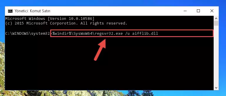 Aifflib.dll dosyasını sisteme tekrar kaydetme (64 Bit için)