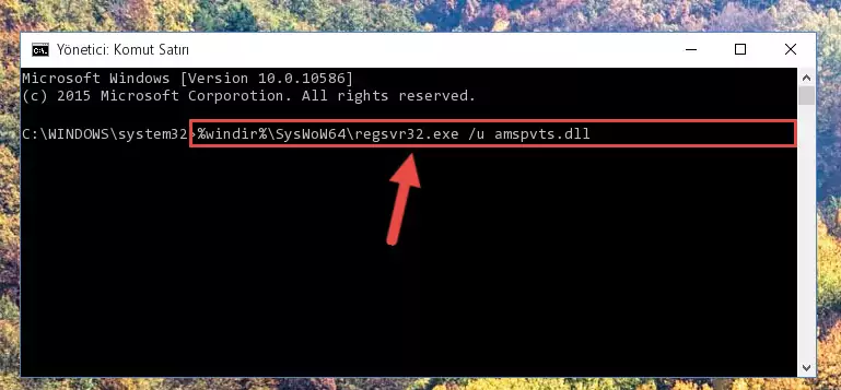 Amspvts.dll kütüphanesi için Regedit (Windows Kayıt Defteri) üzerinde temiz kayıt oluşturma