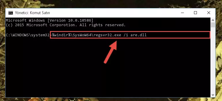 Are.dll kütüphanesinin bozuk kaydını Kayıt Defterinden kaldırma (64 Bit için)