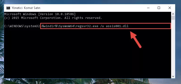 Assis001.dll dosyası için temiz kayıt oluşturma (64 Bit için)