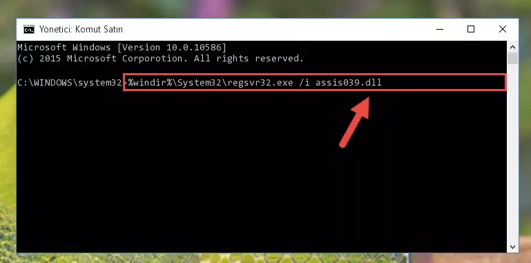 Assis039.dll kütüphanesinin Windows Kayıt Defterindeki sorunlu kaydını silme
