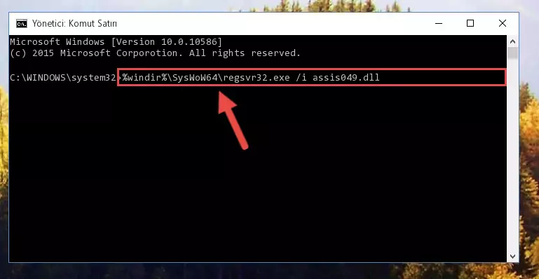 Assis049.dll dosyasının Windows Kayıt Defteri üzerindeki sorunlu kaydını temizleme