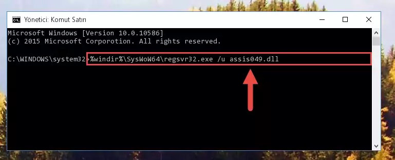 Assis049.dll dosyası için Regedit (Windows Kayıt Defteri) üzerinde temiz kayıt oluşturma