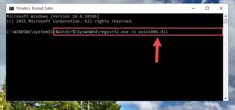 Assis086.dll dosyası için Windows Kayıt Defterinde yeni kayıt oluşturma