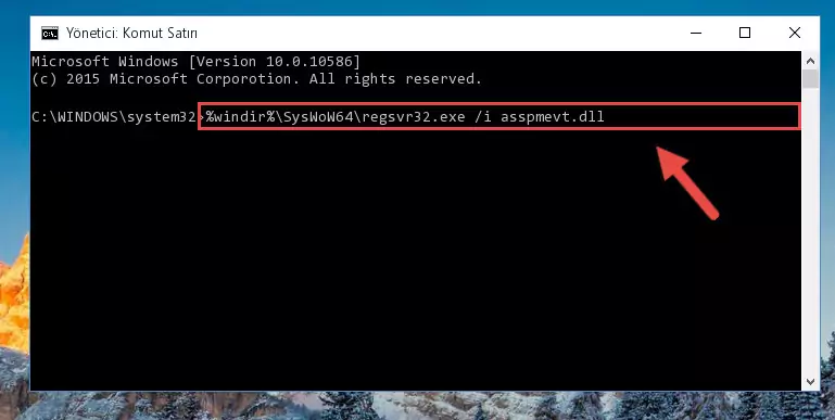 Asspmevt.dll kütüphanesinin bozuk kaydını Kayıt Defterinden kaldırma (64 Bit için)