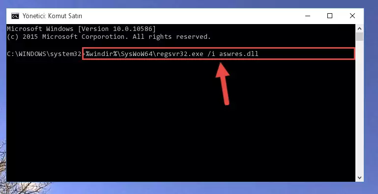 Aswres.dll kütüphanesinin bozuk kaydını Windows Kayıt Defterinden kaldırma (64 Bit için)