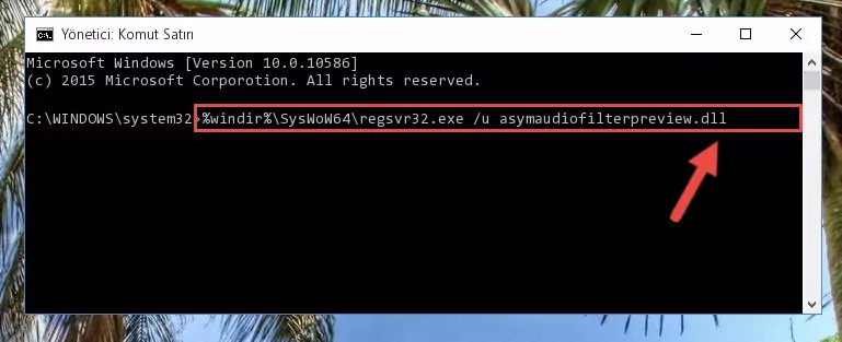 Asymaudiofilterpreview.dll dosyası için temiz kayıt oluşturma (64 Bit için)