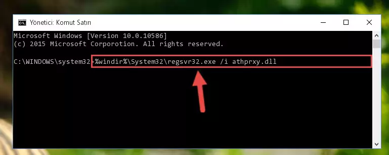 Athprxy.dll kütüphanesinin Windows Kayıt Defterindeki sorunlu kaydını silme