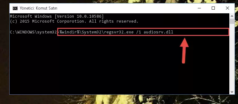 Audiosrv.dll kütüphanesinin kaydını sistemden kaldırma