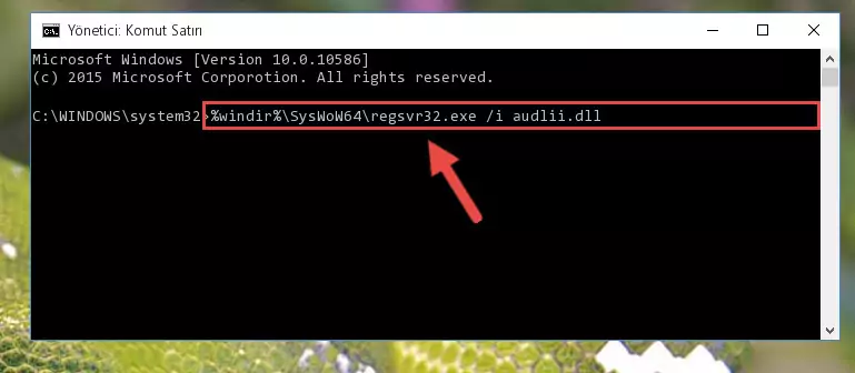 Audlii.dll dosyasının hasarlı kaydını sistemden kaldırma (64 Bit için)