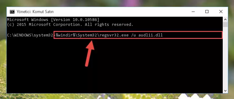 Audlii.dll dosyası için Regedit (Windows Kayıt Defteri) üzerinde temiz kayıt oluşturma