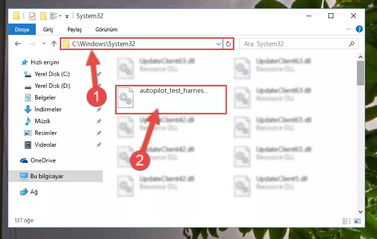 Autopilot_test_harness_sfun.dll kütüphanesini Windows/sysWOW64 klasörüne kopyalama