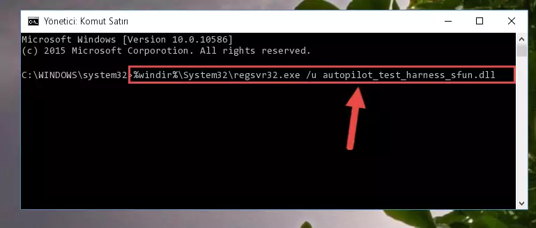 Autopilot_test_harness_sfun.dll kütüphanesi için yeni kayıt oluşturma