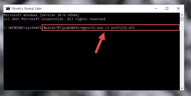 Avifil32.dll dosyasının kaydını sistemden kaldırma