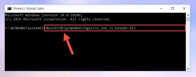 Basedv.dll dosyası için Regedit (Windows Kayıt Defteri) üzerinde temiz kayıt oluşturma