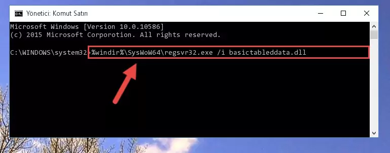 Basictableddata.dll dosyasının hasarlı kaydını sistemden kaldırma (64 Bit için)