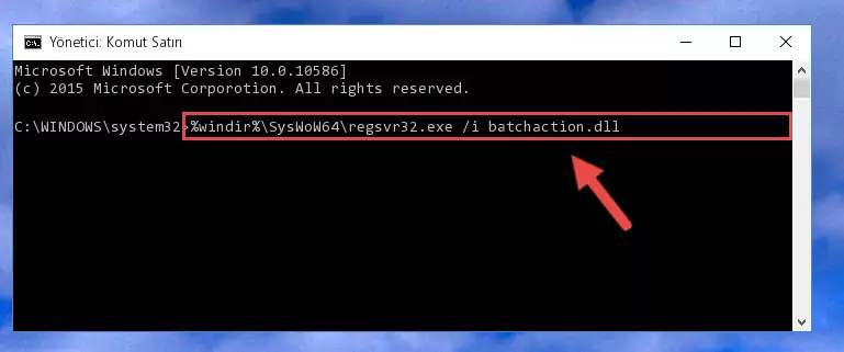 Batchaction.dll kütüphanesinin hasarlı kaydını sistemden kaldırma (64 Bit için)