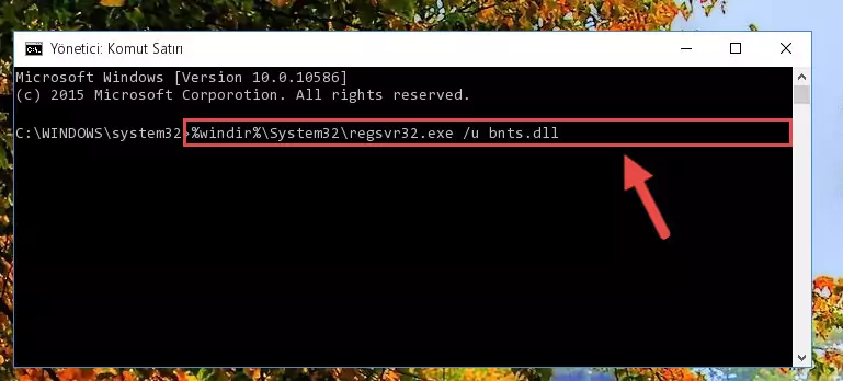 Bnts.dll dosyası için Windows Kayıt Defterinde yeni kayıt oluşturma