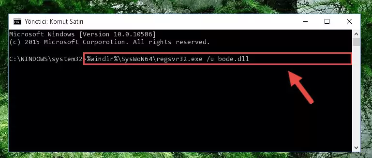 Bode.dll kütüphanesini sisteme tekrar kaydetme (64 Bit için)