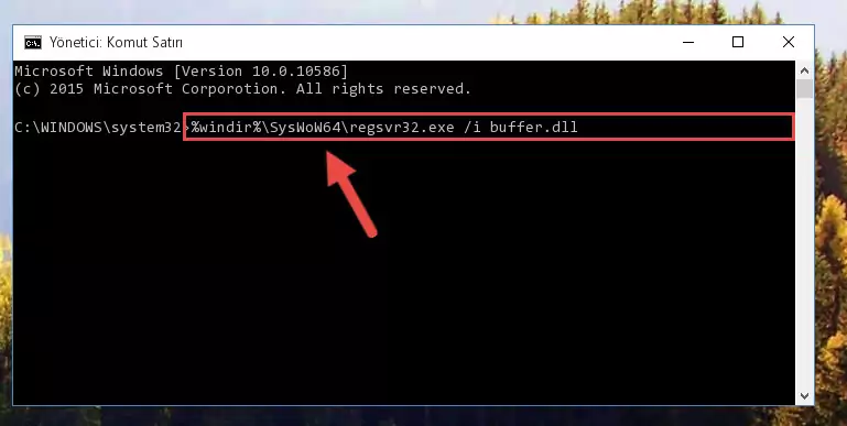 Buffer.dll kütüphanesinin bozuk kaydını Windows Kayıt Defterinden kaldırma (64 Bit için)