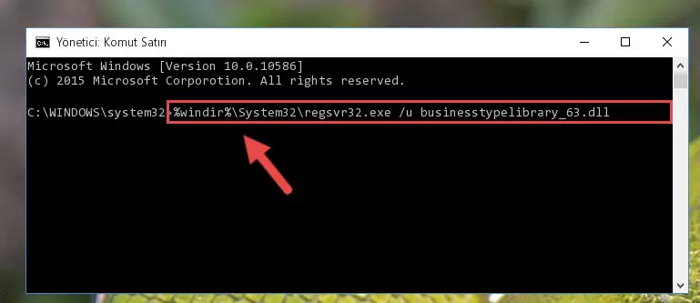 Businesstypelibrary_63.dll dosyasını .zip dosyası içinden çıkarma