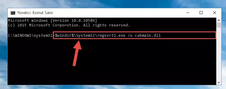 Cabmain.dll dosyası için Regedit (Windows Kayıt Defteri) üzerinde temiz kayıt oluşturma