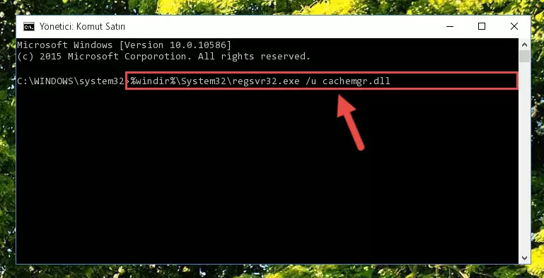 Cachemgr.dll kütüphanesi için Regedit (Windows Kayıt Defteri) üzerinde temiz kayıt oluşturma