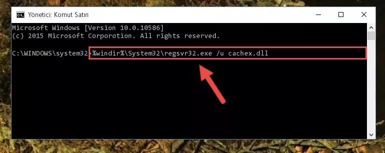 Cachex.dll dosyasını sisteme tekrar kaydetme
