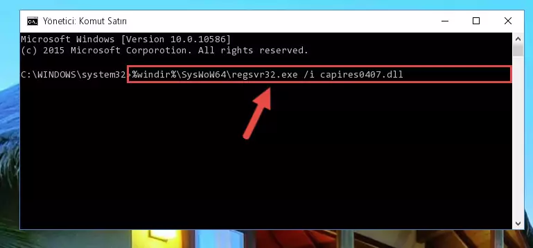 Capires0407.dll kütüphanesinin Windows Kayıt Defterindeki sorunlu kaydını silme