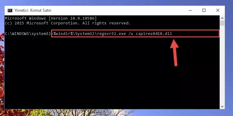 Capires0410.dll kütüphanesi için Regedit (Windows Kayıt Defteri) üzerinde temiz kayıt oluşturma