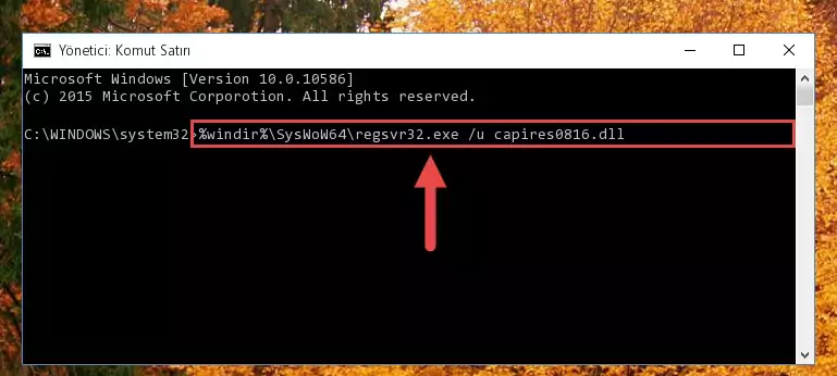 Capires0816.dll kütüphanesi için Windows Kayıt Defterinde yeni kayıt oluşturma