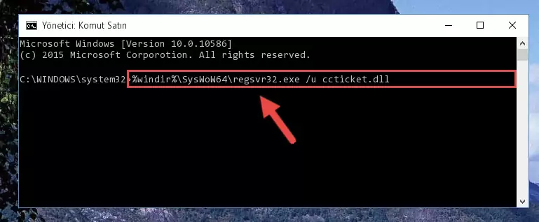Ccticket.dll dosyası için Windows Kayıt Defterinde yeni kayıt oluşturma