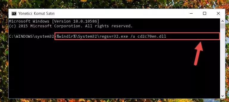 Cd2c70en.dll dosyasını .zip dosyası içinden çıkarma