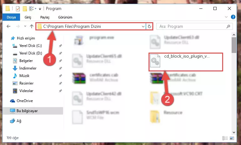 Cd_block_iso_plugin_v1.0.1.dll kütüphanesini seçme