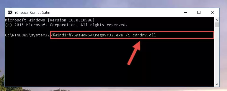 Cdrdrv.dll kütüphanesinin bozuk kaydını Windows Kayıt Defterinden kaldırma (64 Bit için)
