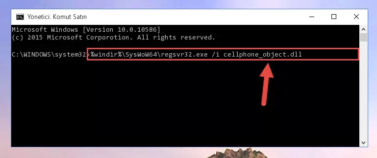 Cellphone_object.dll dosyasının bozuk kaydını Kayıt Defterinden kaldırma (64 Bit için)