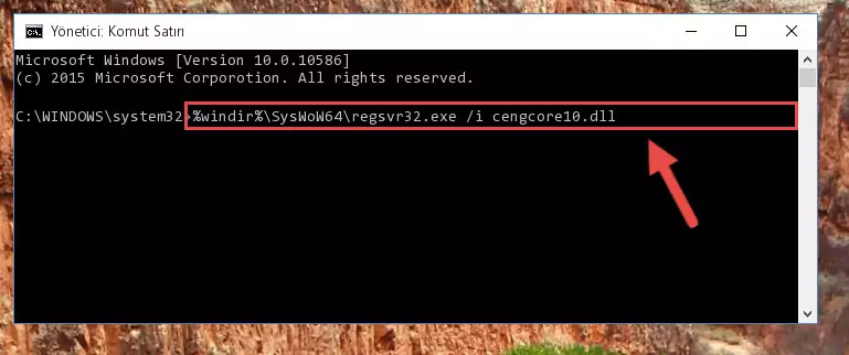 Cengcore10.dll kütüphanesinin bozuk kaydını Windows Kayıt Defterinden kaldırma (64 Bit için)