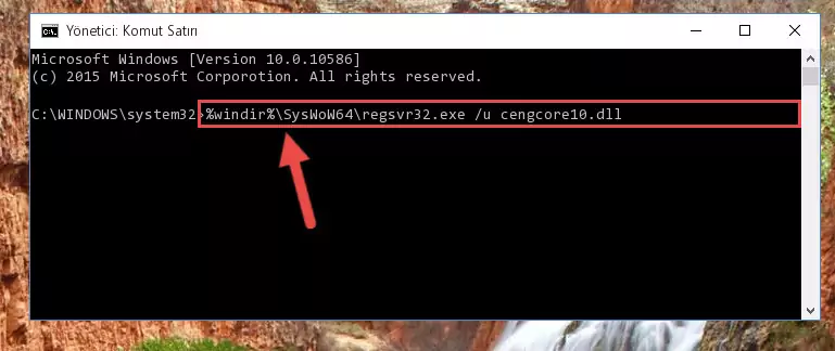 Cengcore10.dll kütüphanesini sisteme tekrar kaydetme (64 Bit için)