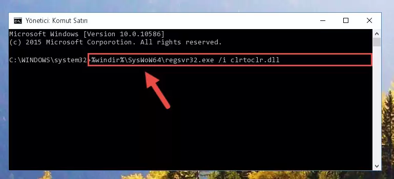 Clrtoclr.dll kütüphanesinin hasarlı kaydını sistemden kaldırma (64 Bit için)