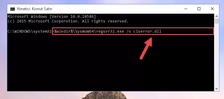 Clserror.dll kütüphanesi için Regedit (Windows Kayıt Defteri) üzerinde temiz kayıt oluşturma