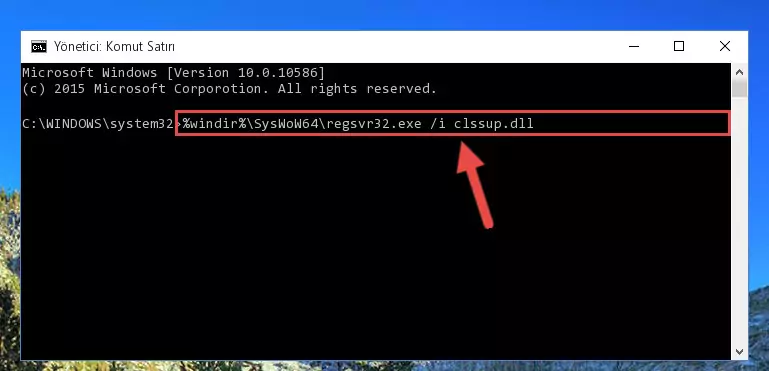 Clssup.dll kütüphanesinin hasarlı kaydını sistemden kaldırma (64 Bit için)