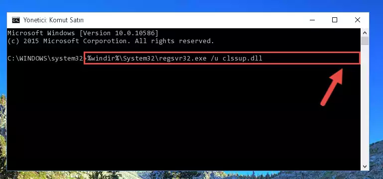 Clssup.dll kütüphanesi için Regedit (Windows Kayıt Defteri) üzerinde temiz kayıt oluşturma