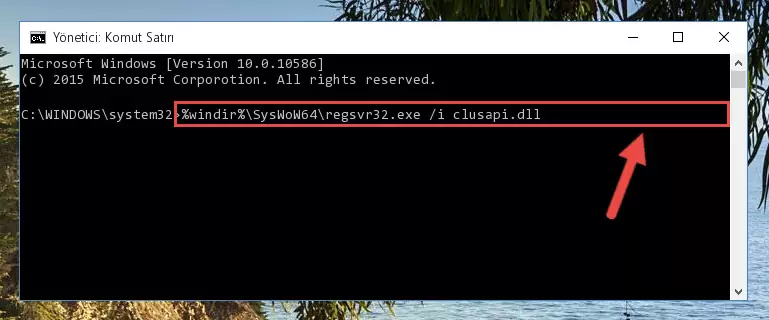 Clusapi.dll dosyasının bozuk kaydını Windows Kayıt Defterinden kaldırma (64 Bit için)